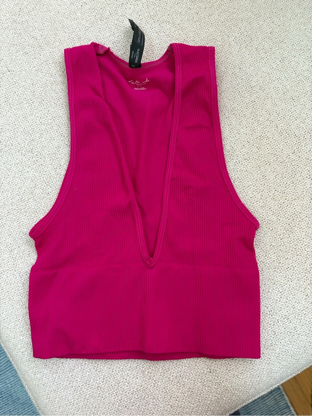 Deep V Ribbed Tank Urban Outfitters